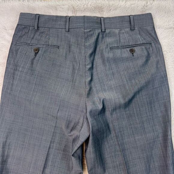 Ted Baker Modern Straight Dress Pants Mens Size 34x30 Gray Slacks Office Formal - Picture 6 of 8